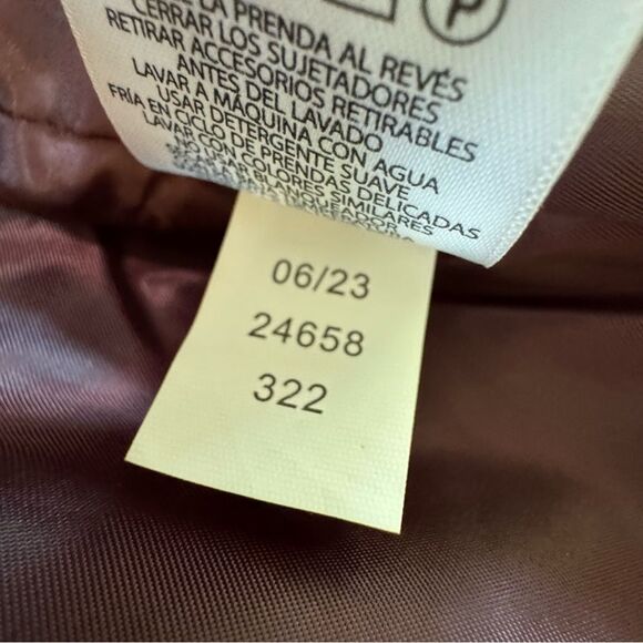 Lauren Ralph Lauren Parka Coat Size Large Burgundy Mid Length *missing hood - Picture 13 of 16